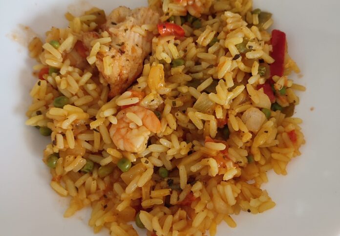 paella rizses hús